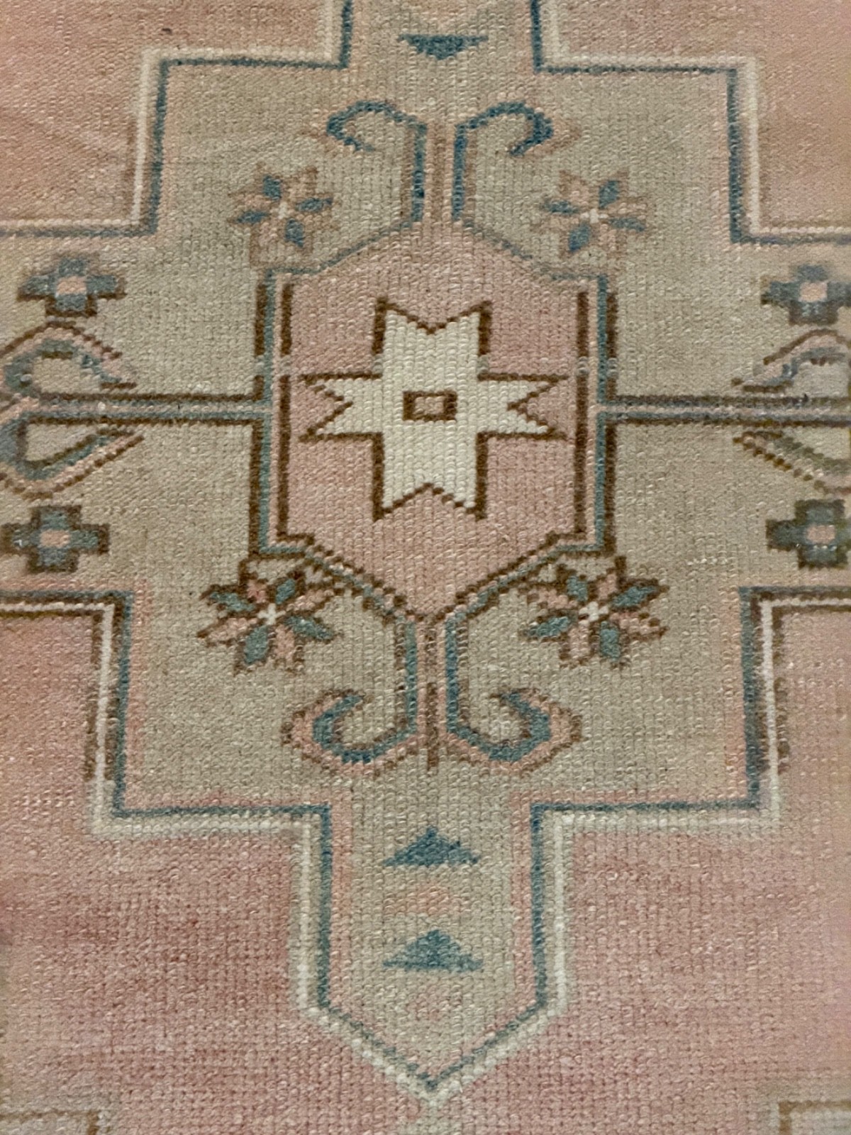 Vintage Turkish Runner Rug 3x8 Hand Knotted Wool Anatolian Oushak Hallway