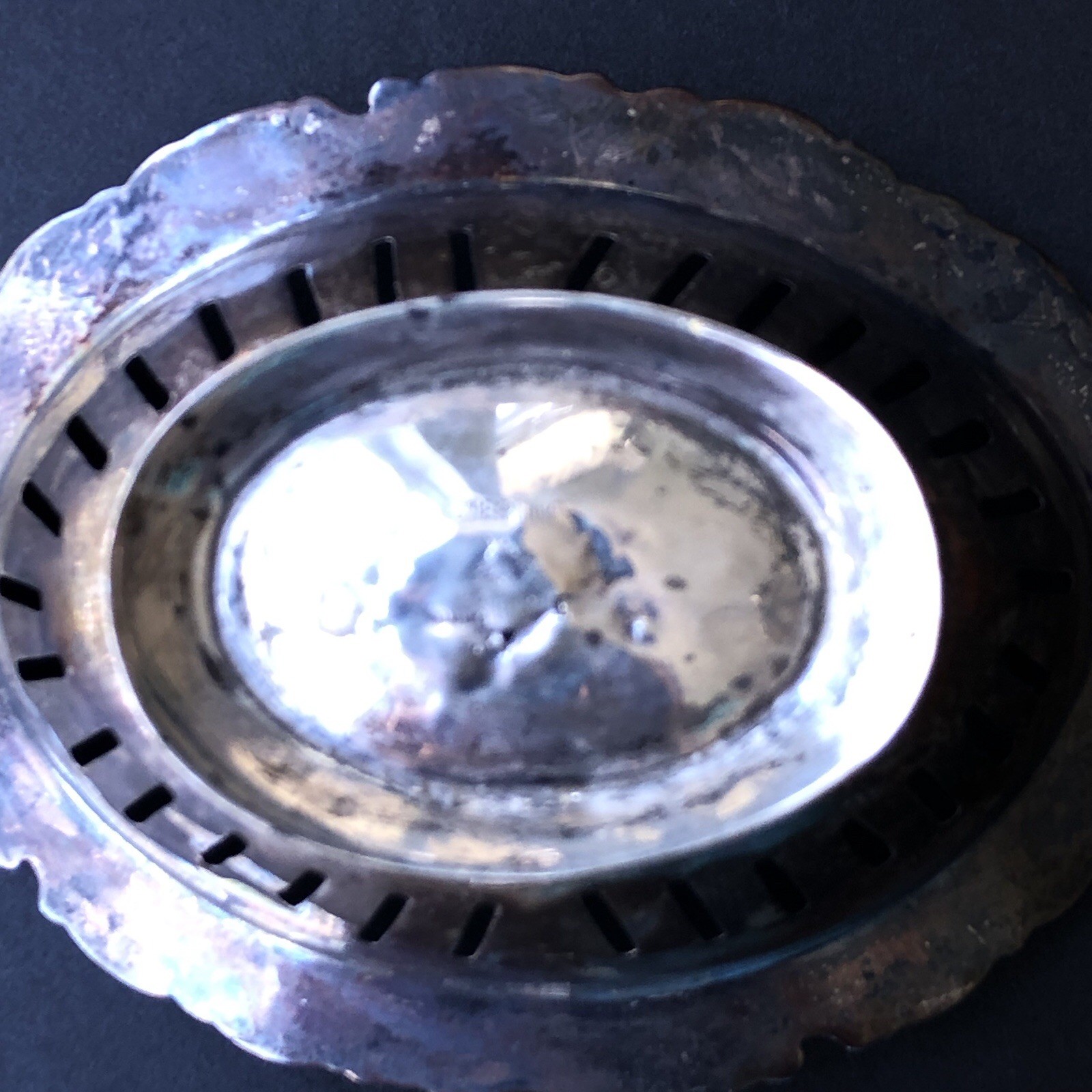 Antique Mauser Sterling Silver Reticulated Bowl Dish 925/1000, 3 5/8" x 2 5/8"