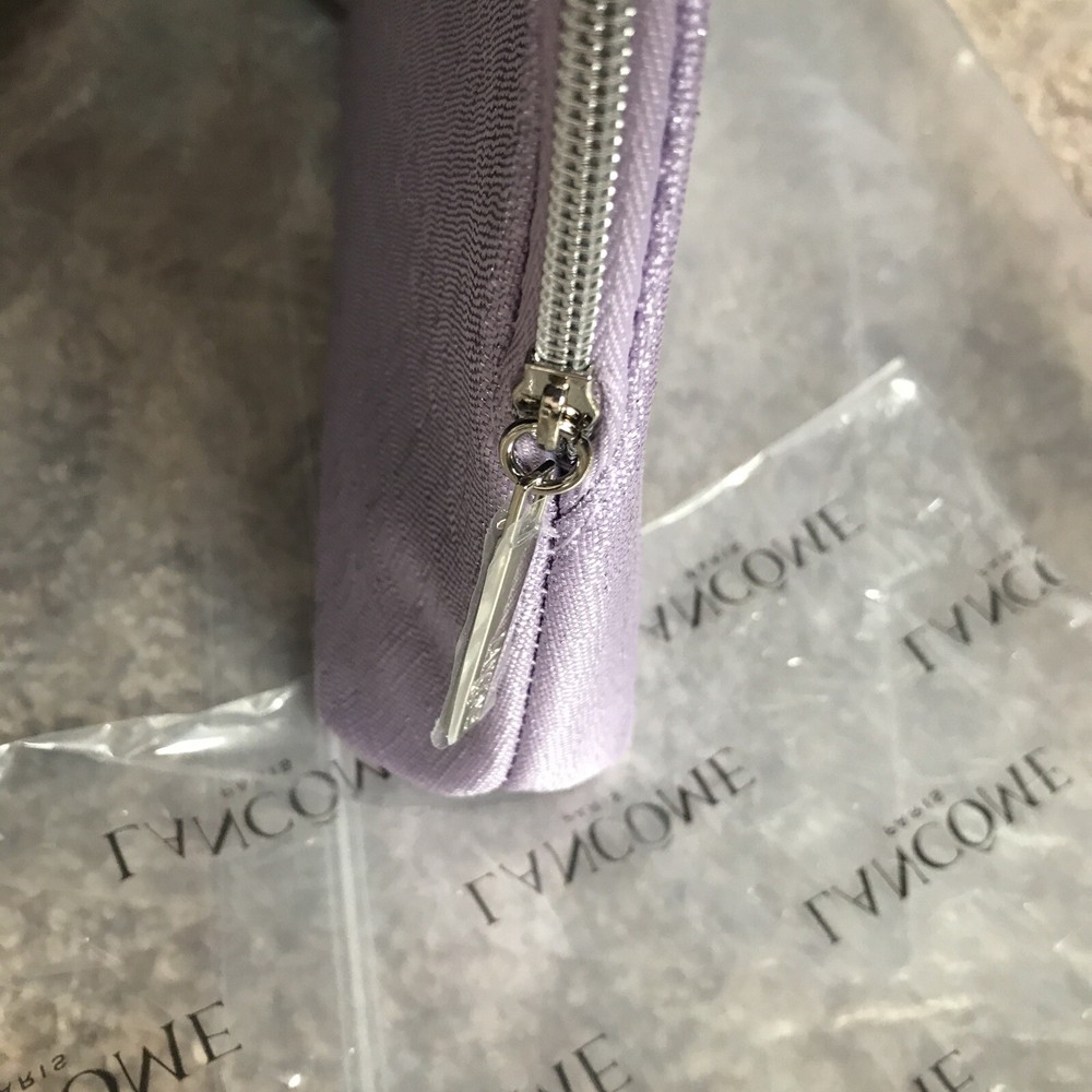 Lancome light purple bag with silver hardware, zippered & lining Large size