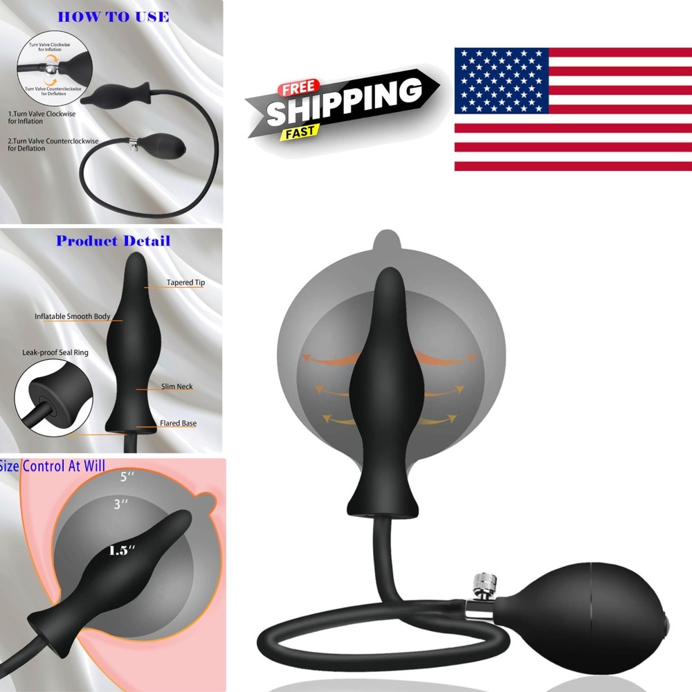 Adjustable Inflatable Butt Plug with Manual Pump for Personalized Comfort