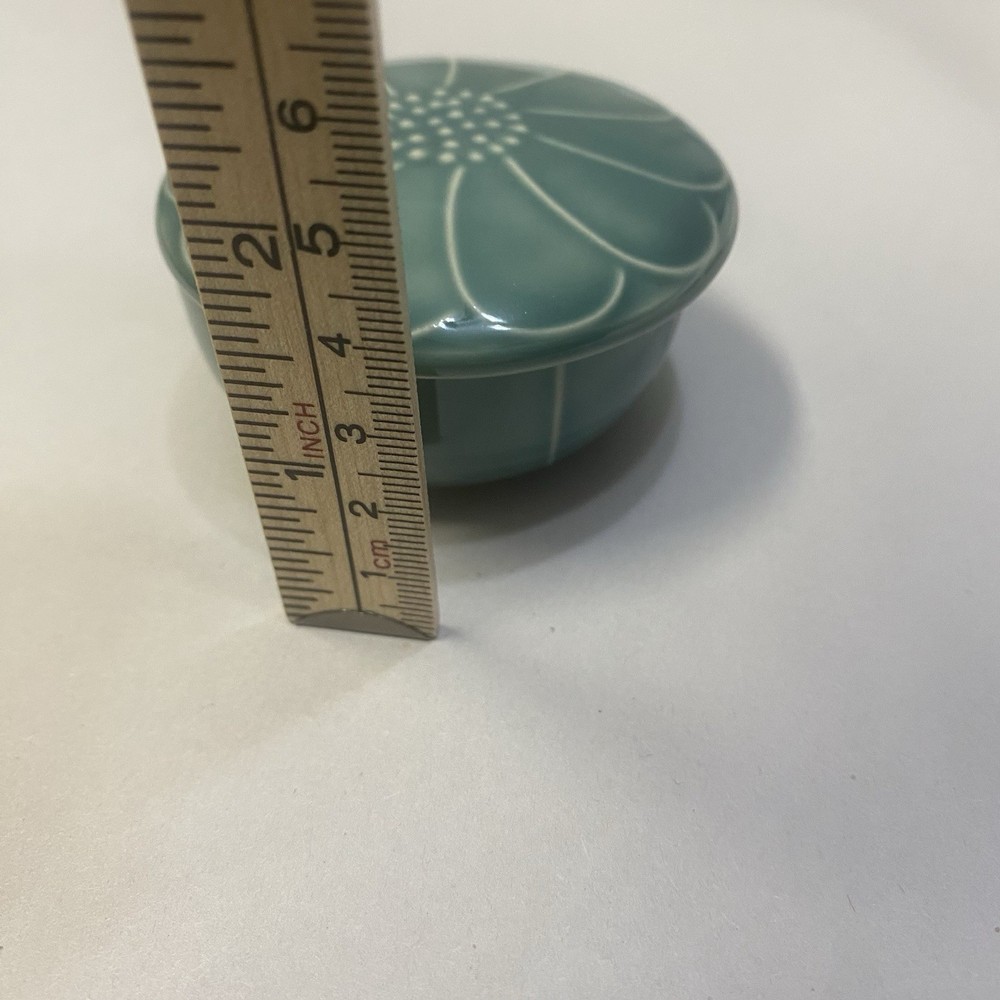 Ceramic Lotus Leaf Incense Holder Lidded Trinket Box