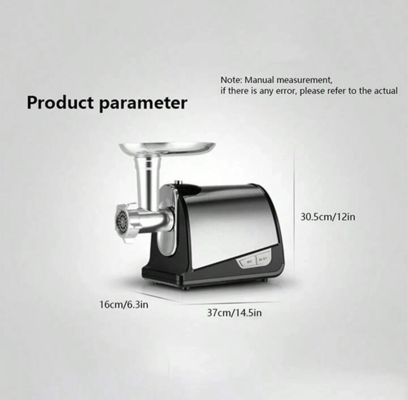 Meat Grinder Electric Heavy Duty Stainless Steel Meat Mincer &3 Grinding Plates