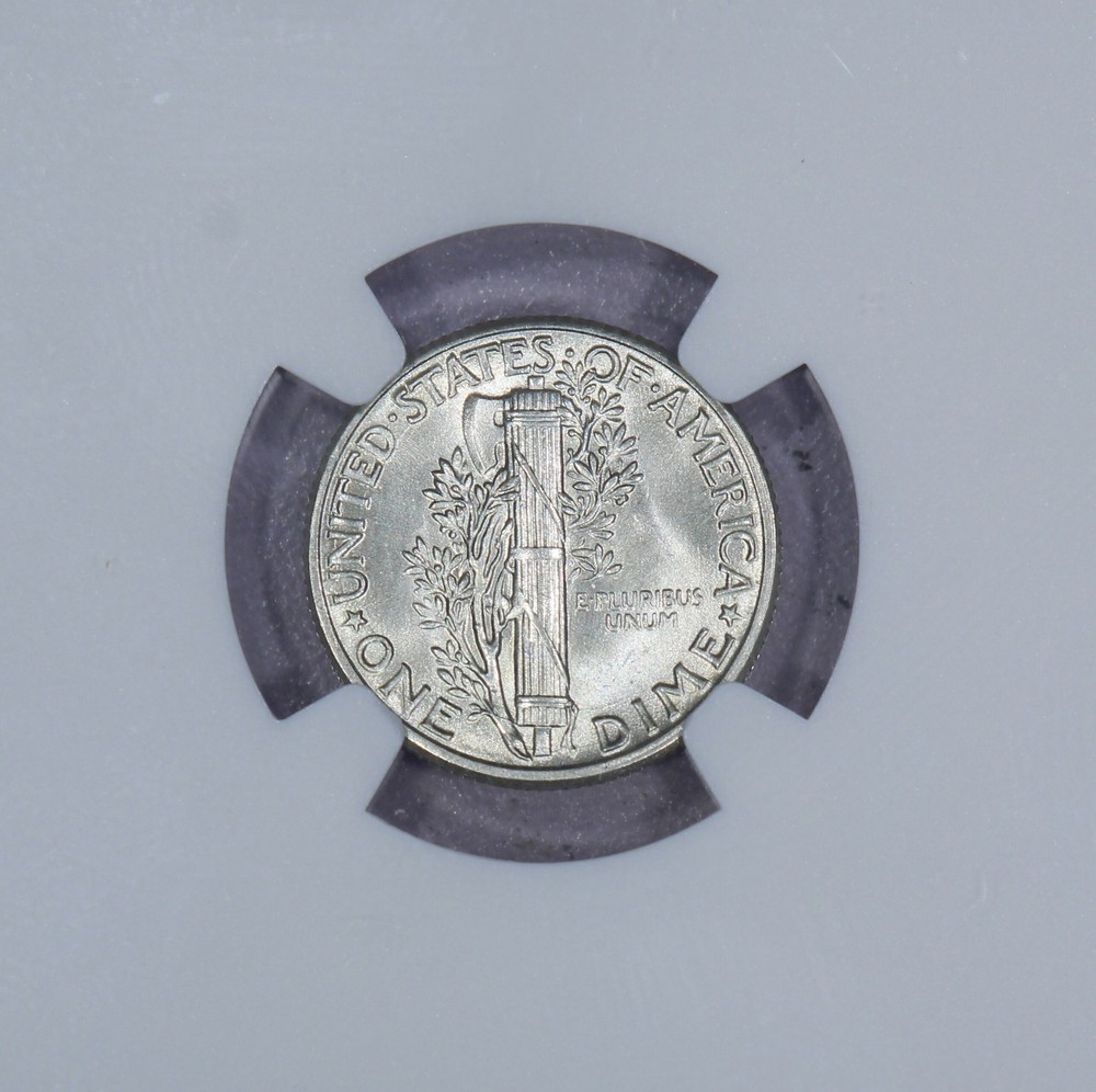 1943 Mercury Dime 10c NGC MS65