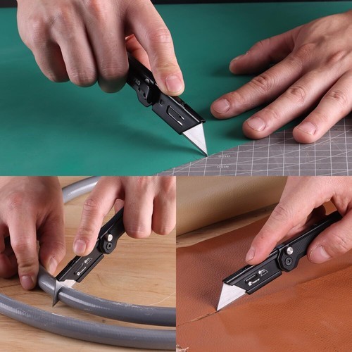 WORKPRO EDC Folding Utility Knife Mini Box Cutter with Quick Open Axis Lock New