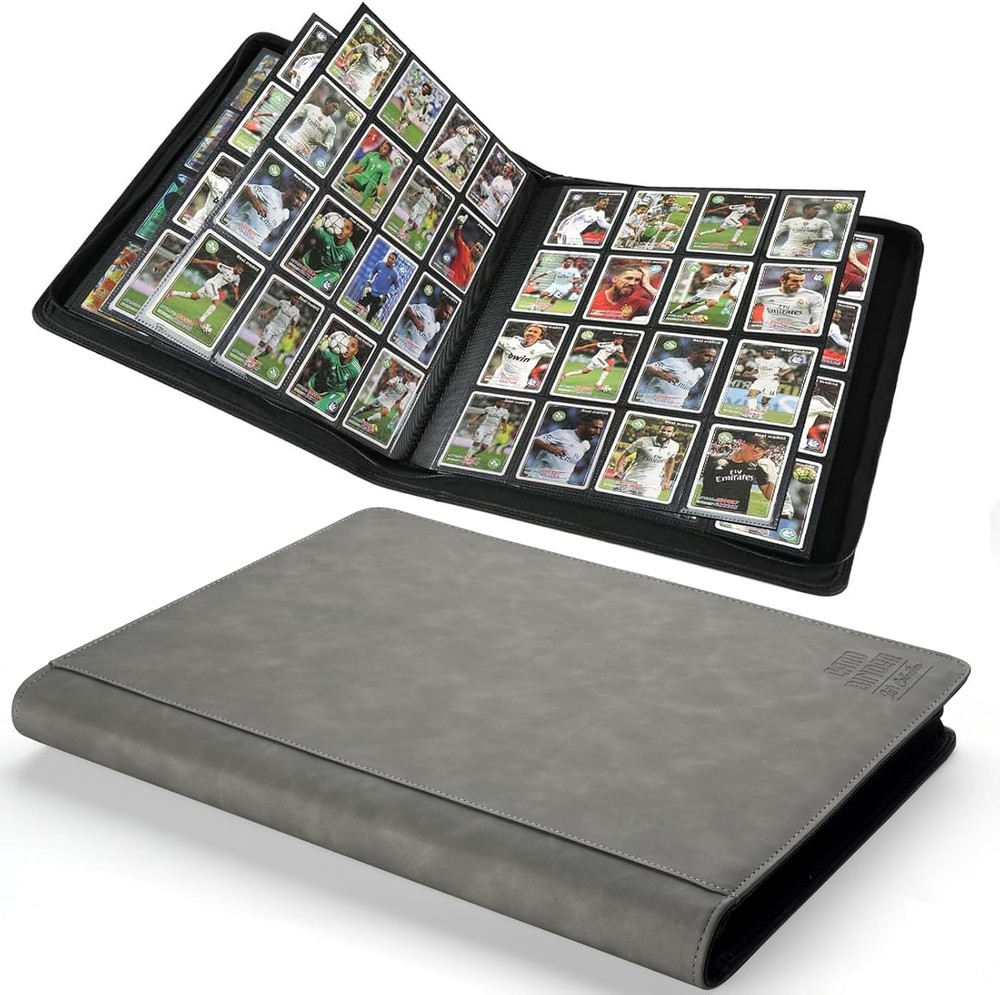 Premium Ringless Trading Card Binder - 1024 Capacity, 16 Side-Loading Pockets pe