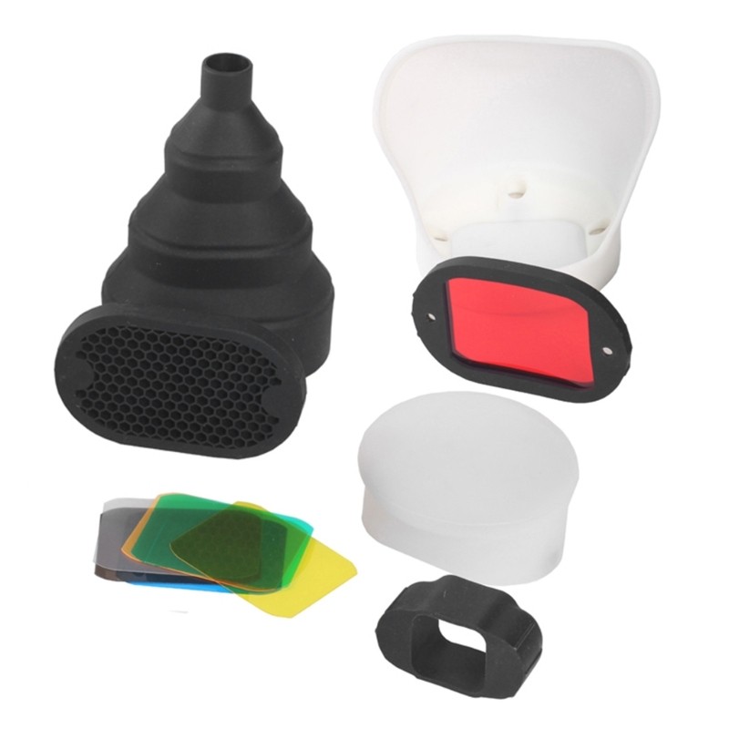 Adjustable Rubber Snoot Soft Diffuser for Better Indoor Outdoor Flash Control