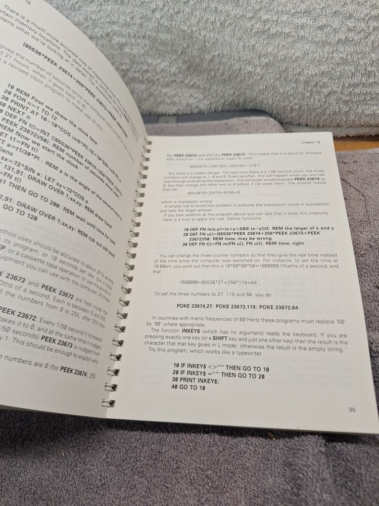 Sinclair ZX Spectrum Basic Programming Manual 1982 Third Edition Wicks