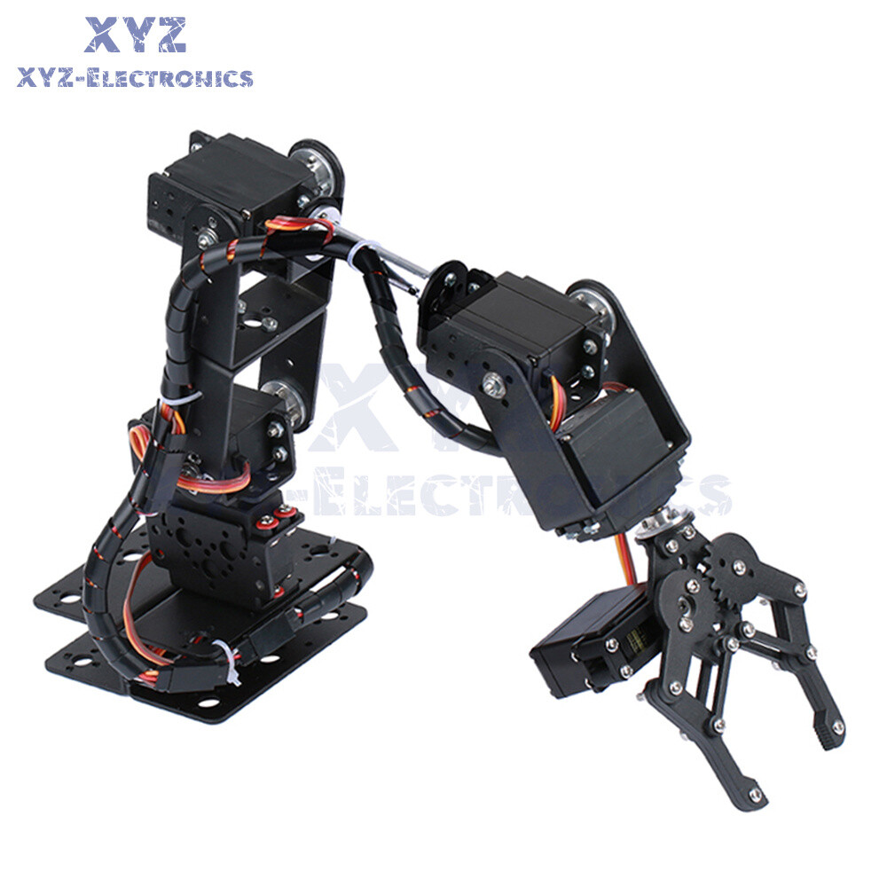 Robotic Arm Kit 6DOF Programming Robot Arm DIY Clamp Claw Kit without Servo
