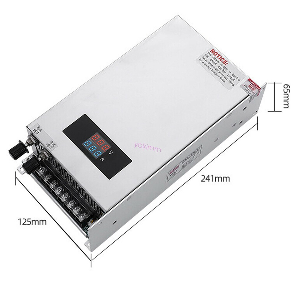 1000W 20A Adjustable Current and Voltage DC 0-48VDC Switch Mode Power Supply