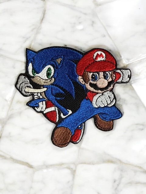 Mario/ Sonic Embroidery Patch Multi Sizes