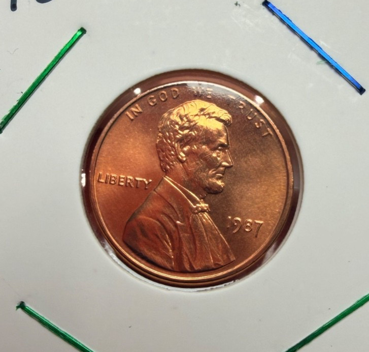 1987-P Proof One Cent Penny - BU