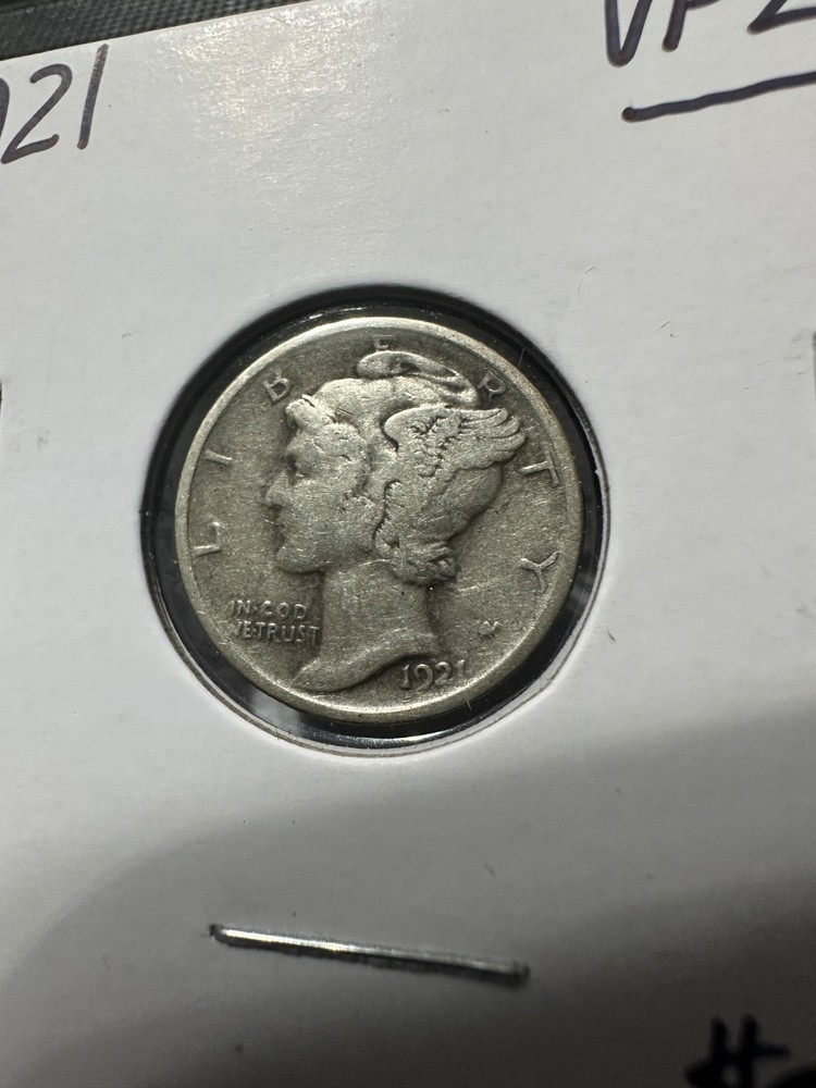 1921 mercury dime VF