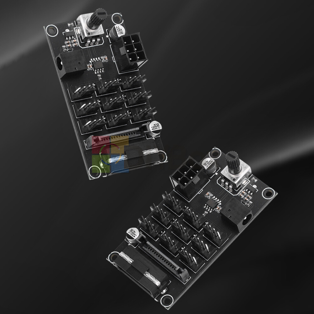Computer Chassis PWM Violent Fan Speed Controller 9CH High-Power Hub Controller