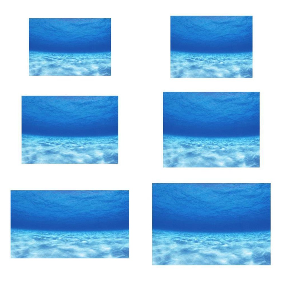 Aquarium Background, Static Cling, Tropical