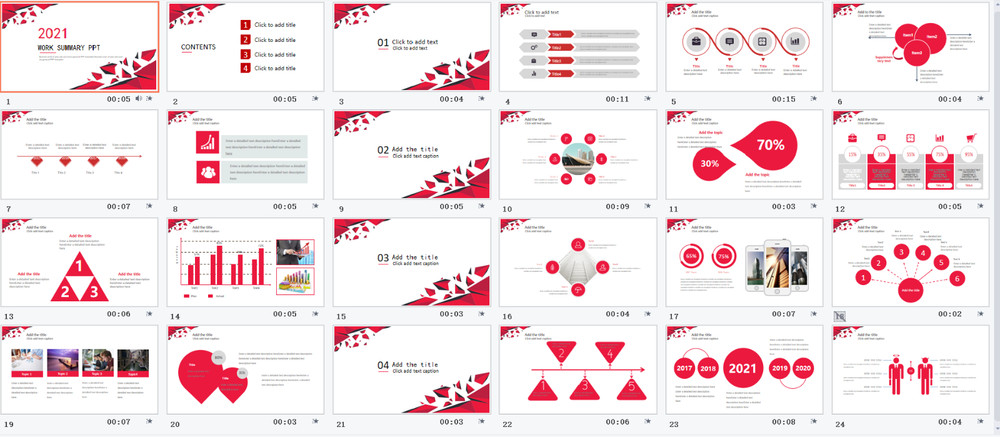 Professional PowerPoint edited Template-Business Summary Modify easily 24 pages