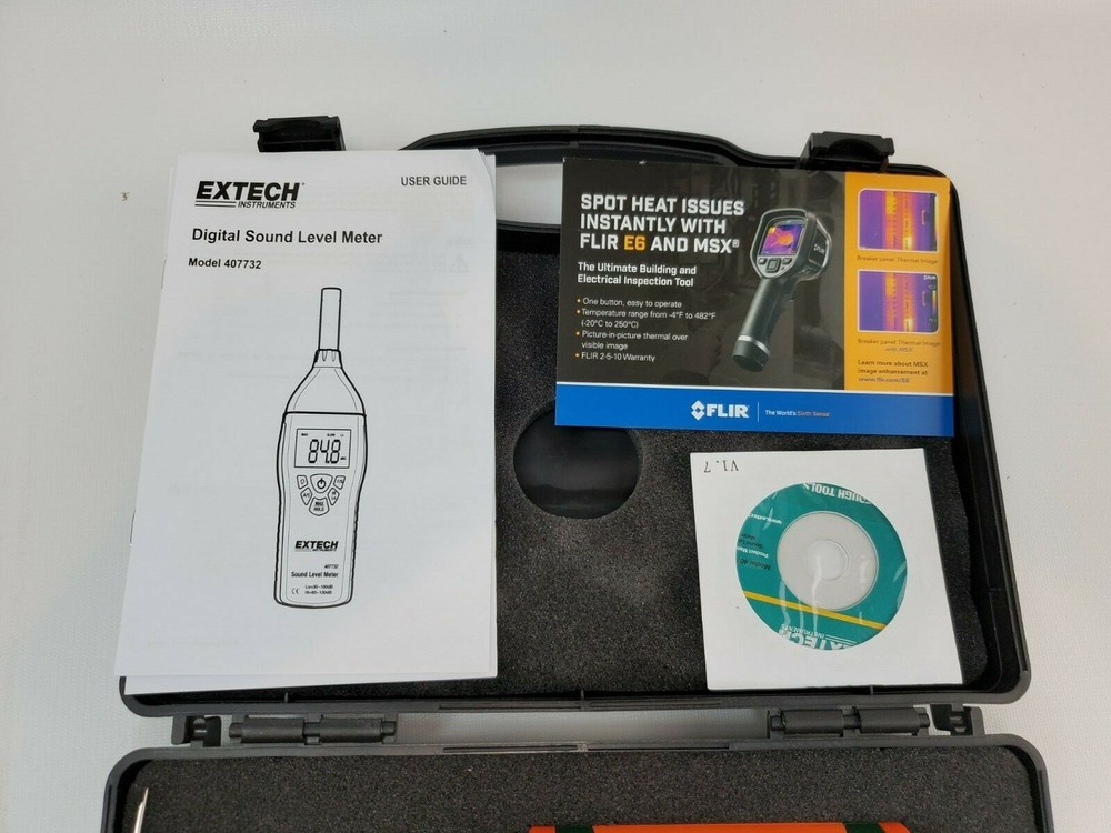 Extech 407732-Kit Low/High Range Sound Level Meter Kit - New