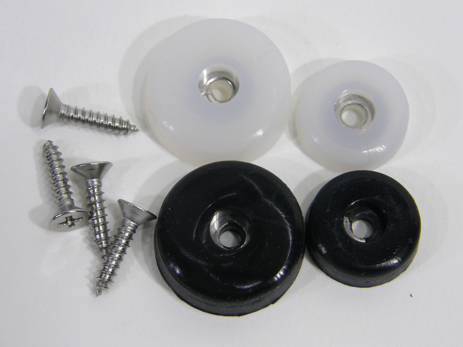 3/4" DIA Cutting Board Rubber Bumpers LOW PROFILE Silicone Black Clear Stainless