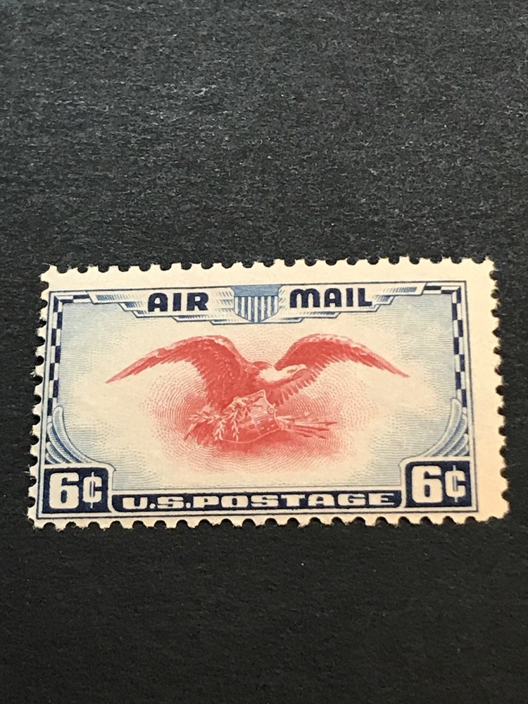 Scott C23 Eagle (Dark Blue & Carmine) 6¢. Mint. Never Hinged. Original Gum.