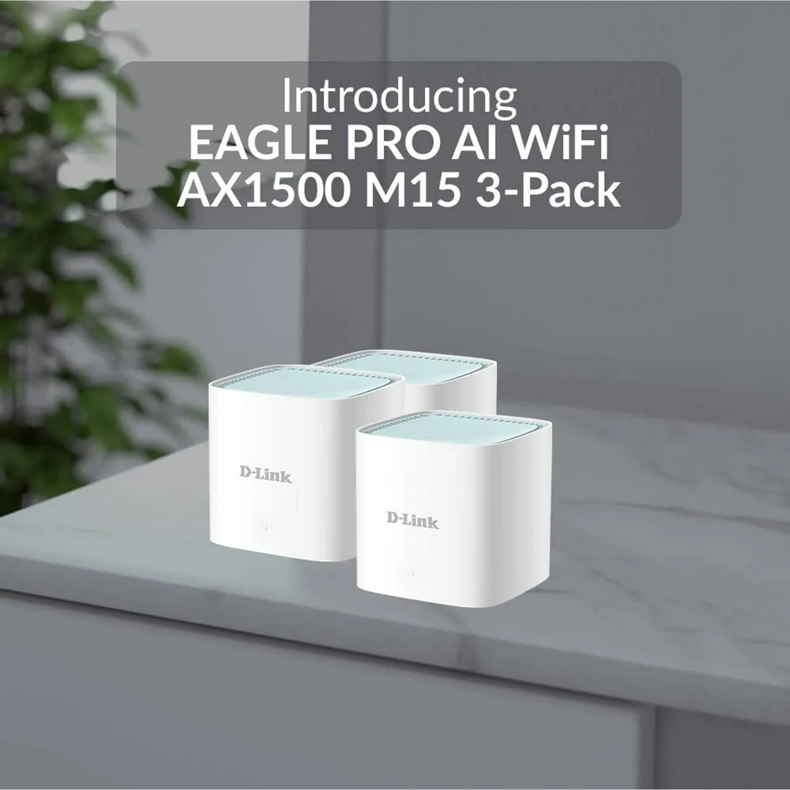 D-Link M15 AX1500 WiFi 6 Mesh Router 3-Pack | Alexa | Google | Whole Home
