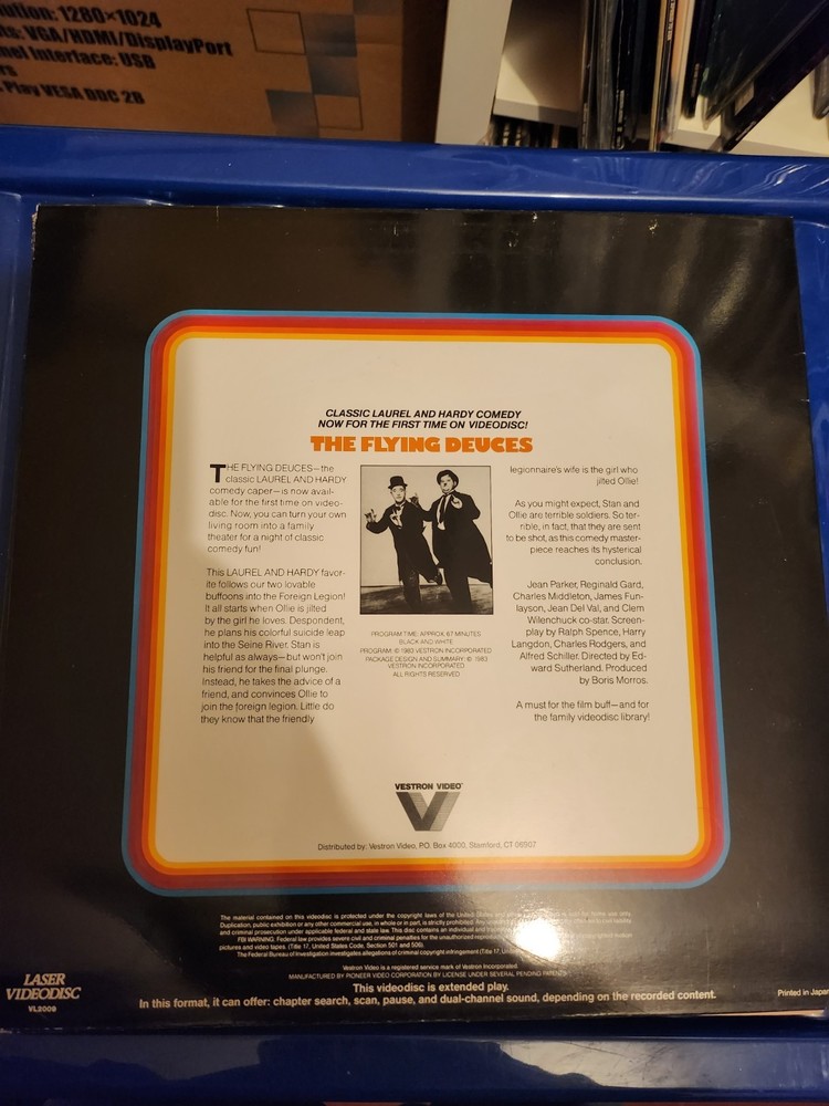 Laurel & Hardy Flying Deuces Laserdisc