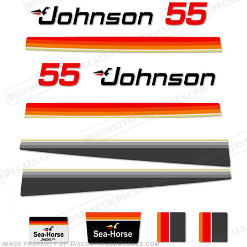 Fits Johnson 1979 55hp Electric Decals