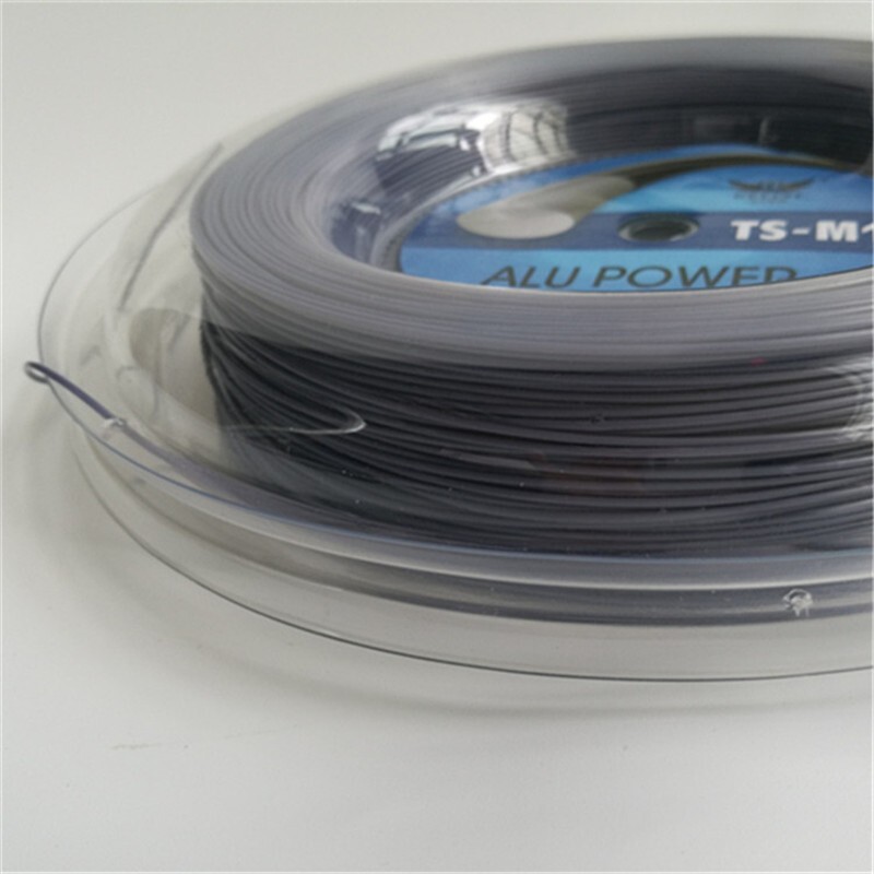 Top quality polyester grey reel tennis racket string 200m