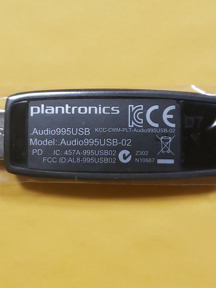 NEW Plantronics Audio995USB-02 2.4GHz USB Receiver Adapter For Headset