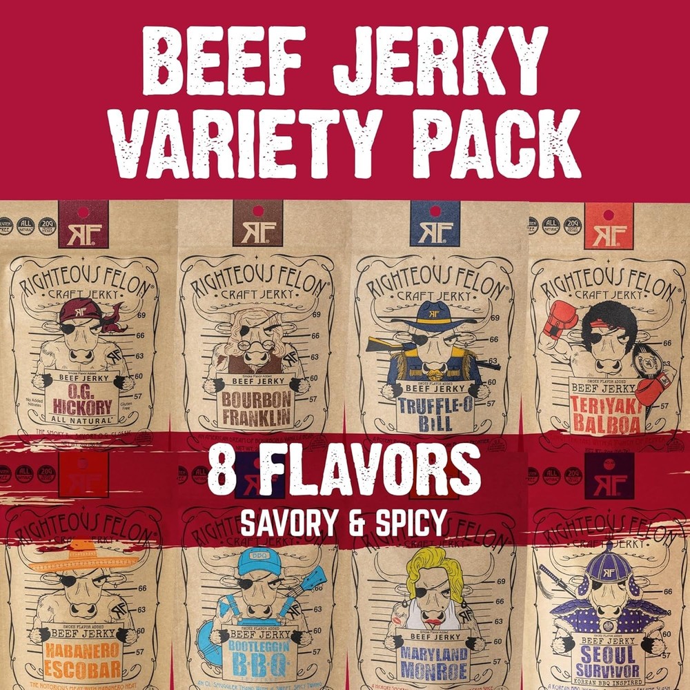 Protein-Packed Keto Snacks - Beef Jerky Sampler