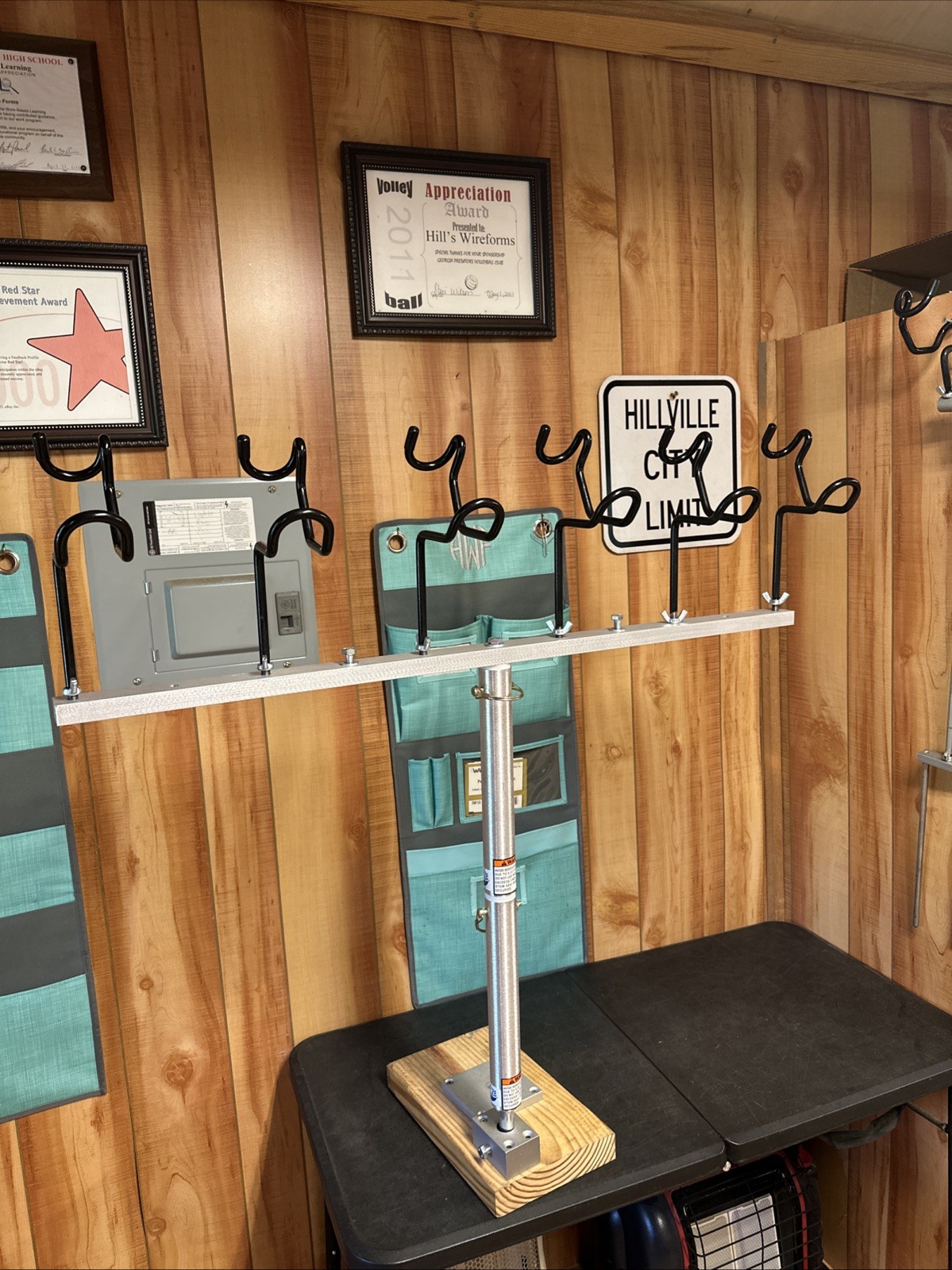 36 “ Heavy Duty T  Bar With 22 “Post and 6 45 Degree Holders & 3/4 Drop In Post*