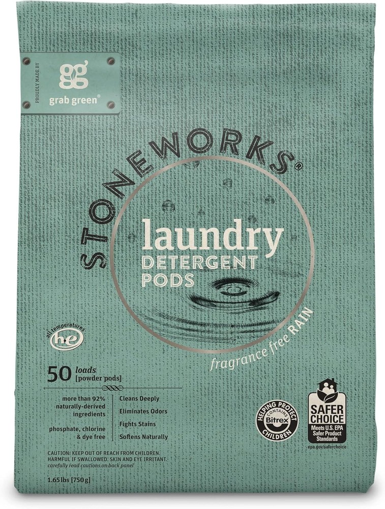 Stoneworks Laundry Deternt Pods, Powered by Naturally Derived