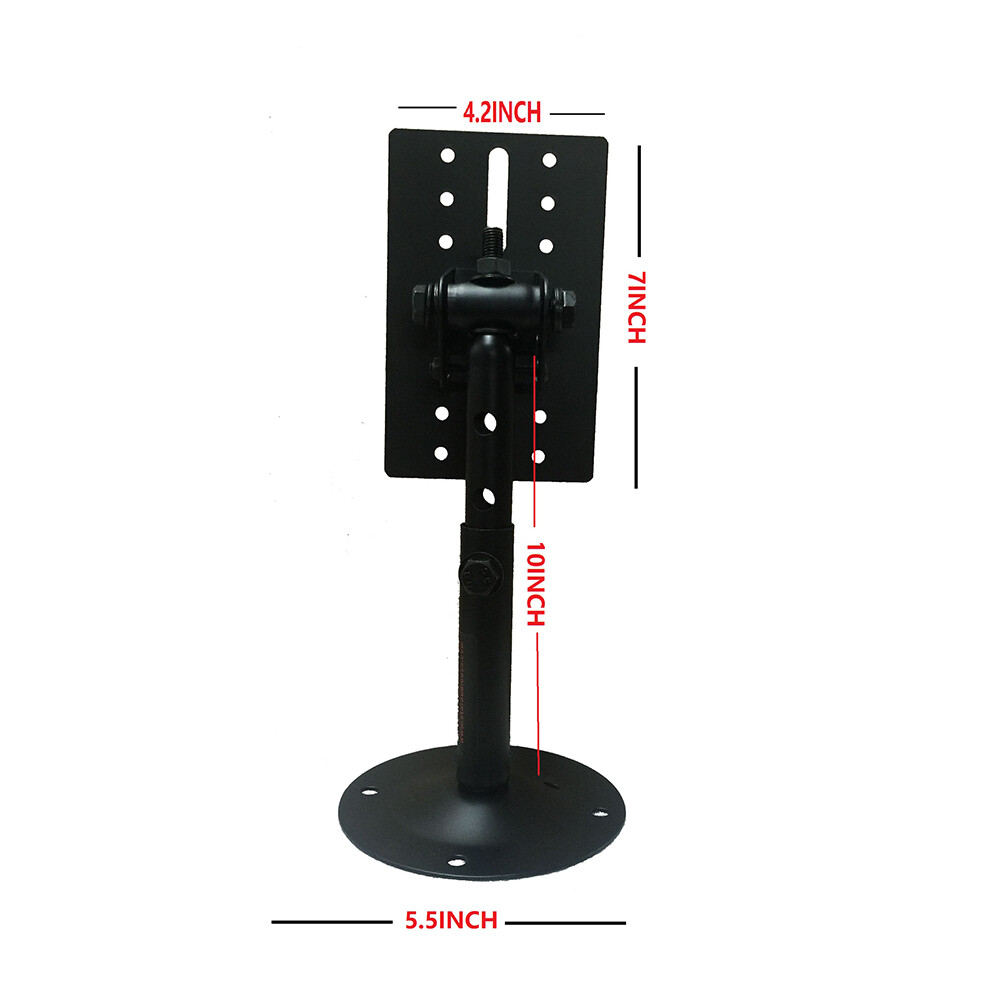 Pair Universal Ceiling Mount Angle Tilt Rotation Adjustment Audio Speaker Stands