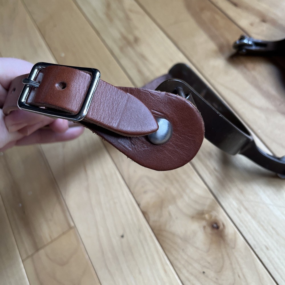 Western Spurs With Leather Straps EUC