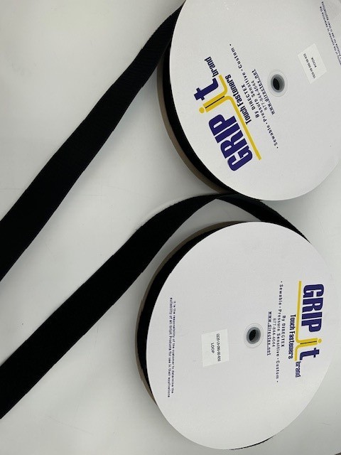 GRIP IT BRAND Black Hook & Loop- SEW-ON TYPE -50 Yard Rolls