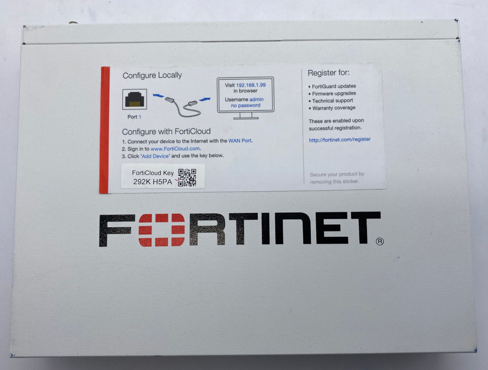 Fortinet FortiGate-60E FG-60E VPN Firewall Security