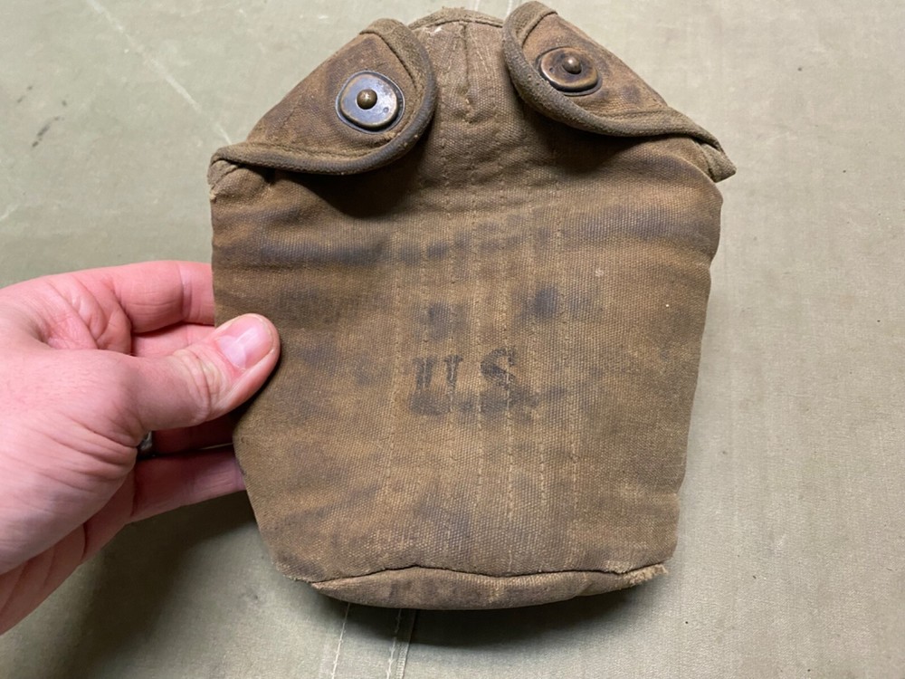 ORIGINAL WWII US ARMY M1942 MOUNTED CANTEEN COVER-OD#3,