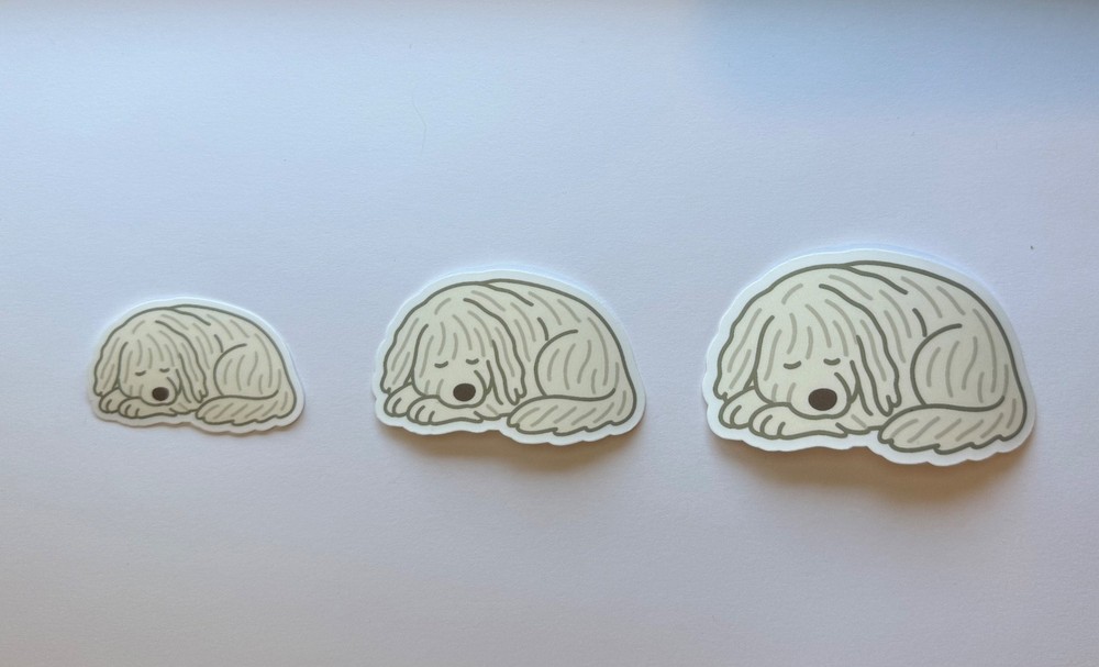 Komondor Sleeping Sticker