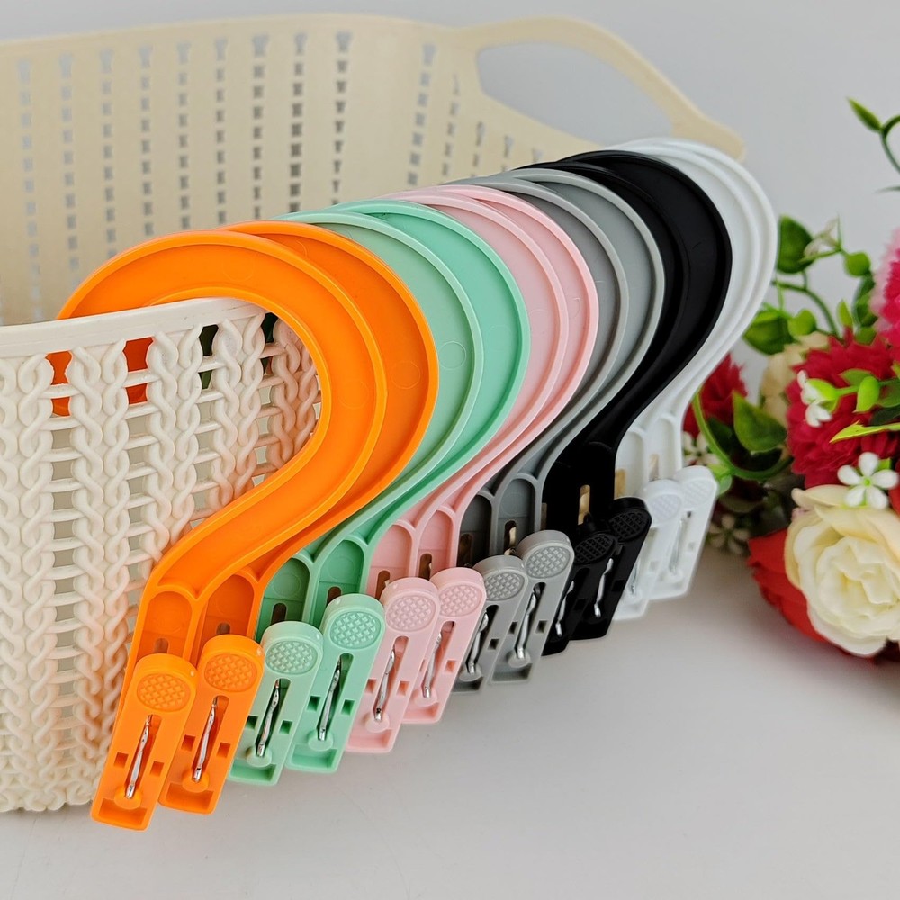 Laundry Hooks Boot Hangers Plastic Clothes Pins 2.7*5.1, Multicolor 24pcs