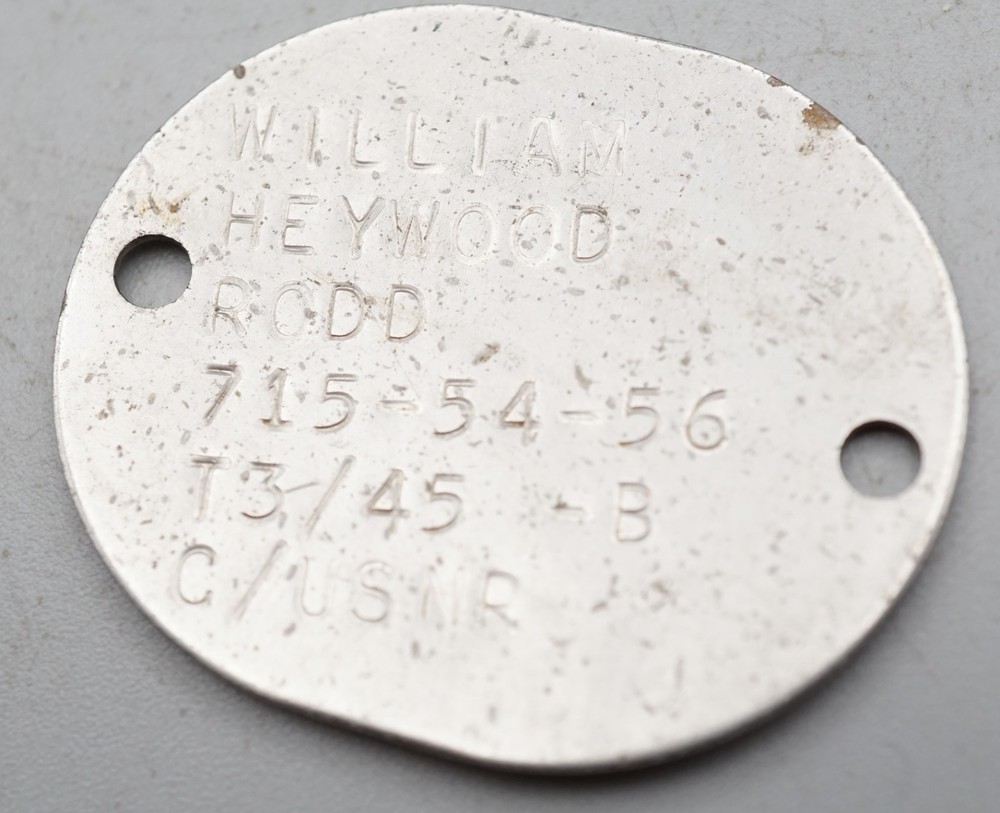 WWII 1945 Navy Naval Dog Tag T3/45