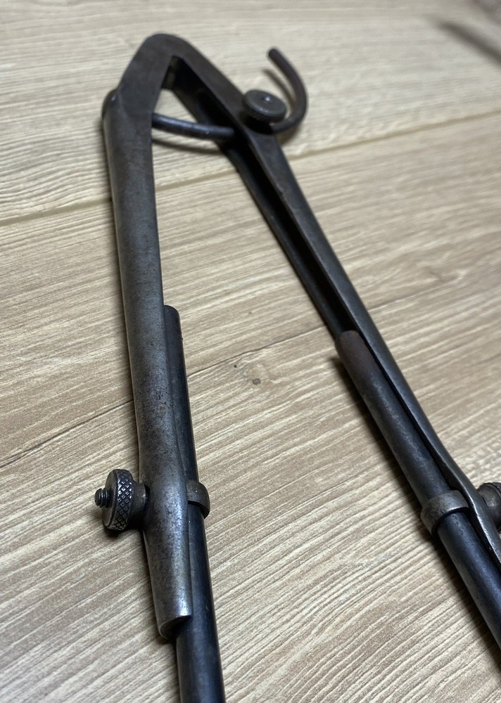 Antique Athol Machine Co Trammel Points Beam Divider Adjustable Machinist Tool