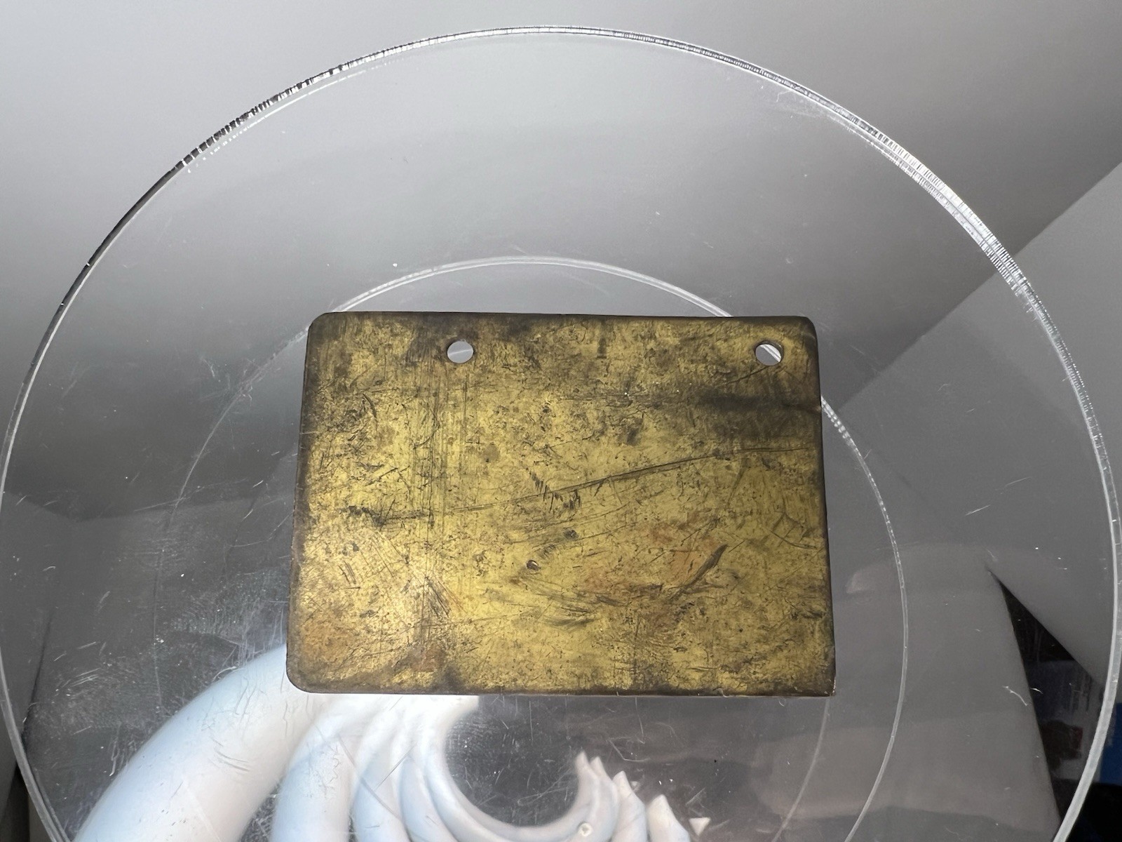 Esso Extra Metal Advertising Sign Red Brass Gas & Oil Collectible Plate