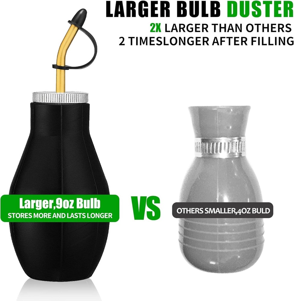 Bulb Duster Sprayer Insect Buster – Handheld, 7" Extendable Applicator Small