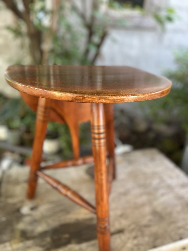 Antique 1930s Cushman Maple Drop Leaf Minimalist Side Table