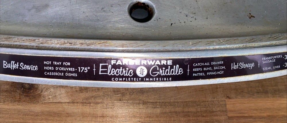 Farberware Electric Griddle Model 260 Vintage USA