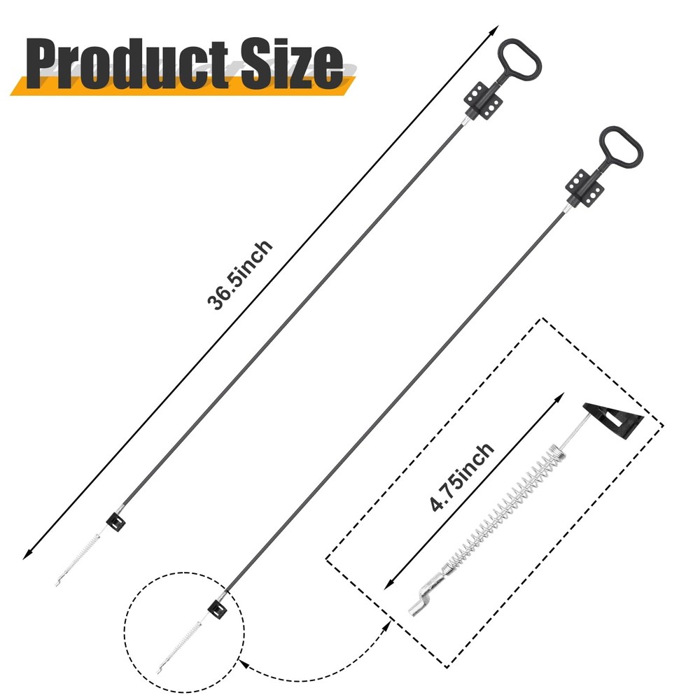 YEYETUO Sofa Recliner Cables, 2PCS Release Cables Replacement D Ring Pull Handle