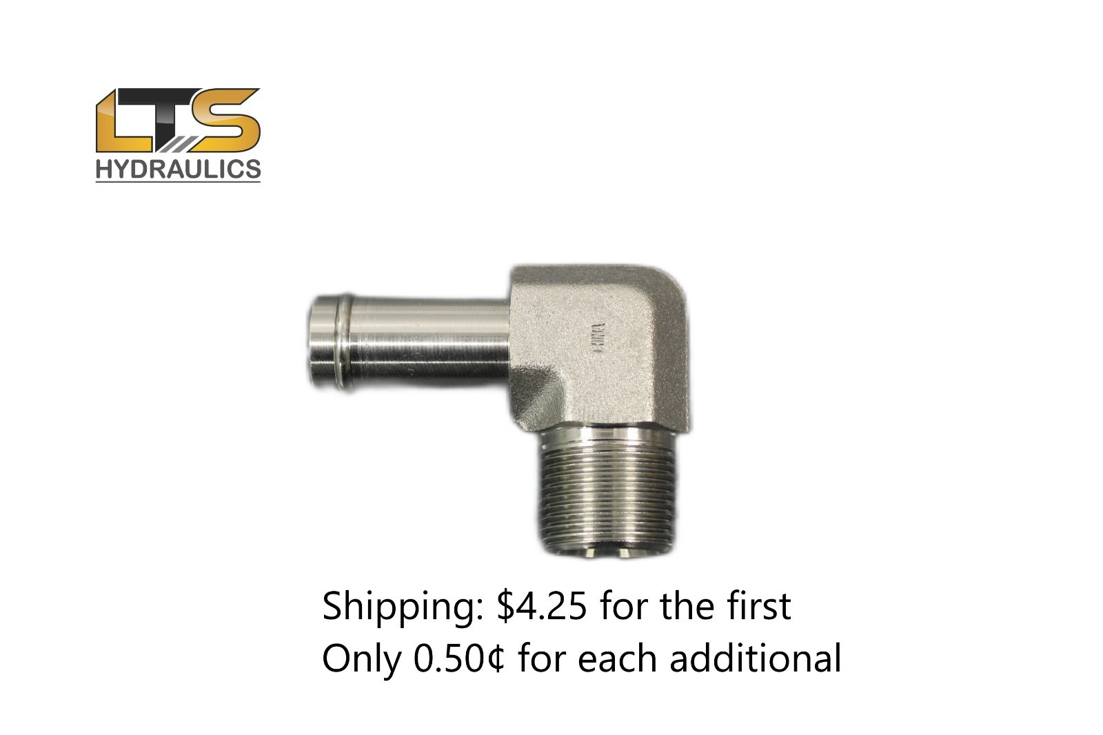 New Male Hose Barb x Male NPT 90 DEG Steel Fitting Multiple Sizes Available 4501