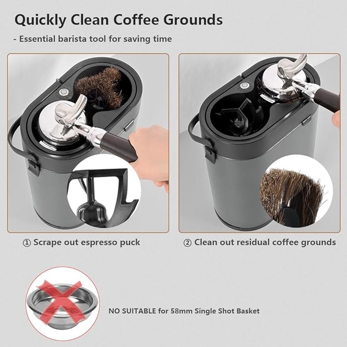 Automatic Portafilter Cleaner Espresso Knock Box
