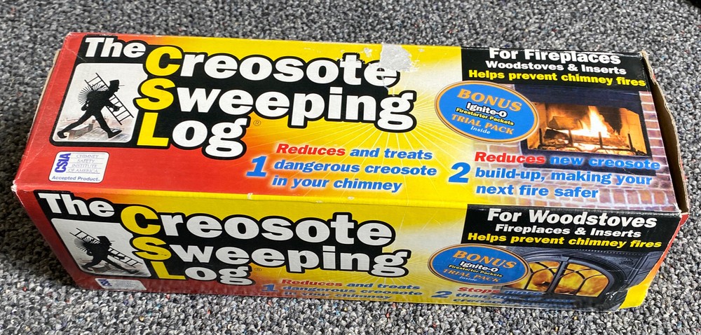 CSL Creosote Log w/Ignite-O Fire starter Packets