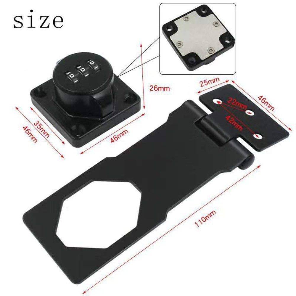 Multifunctional Combination Hasp Lock Combination Lock for Cabinets Mailboxes...