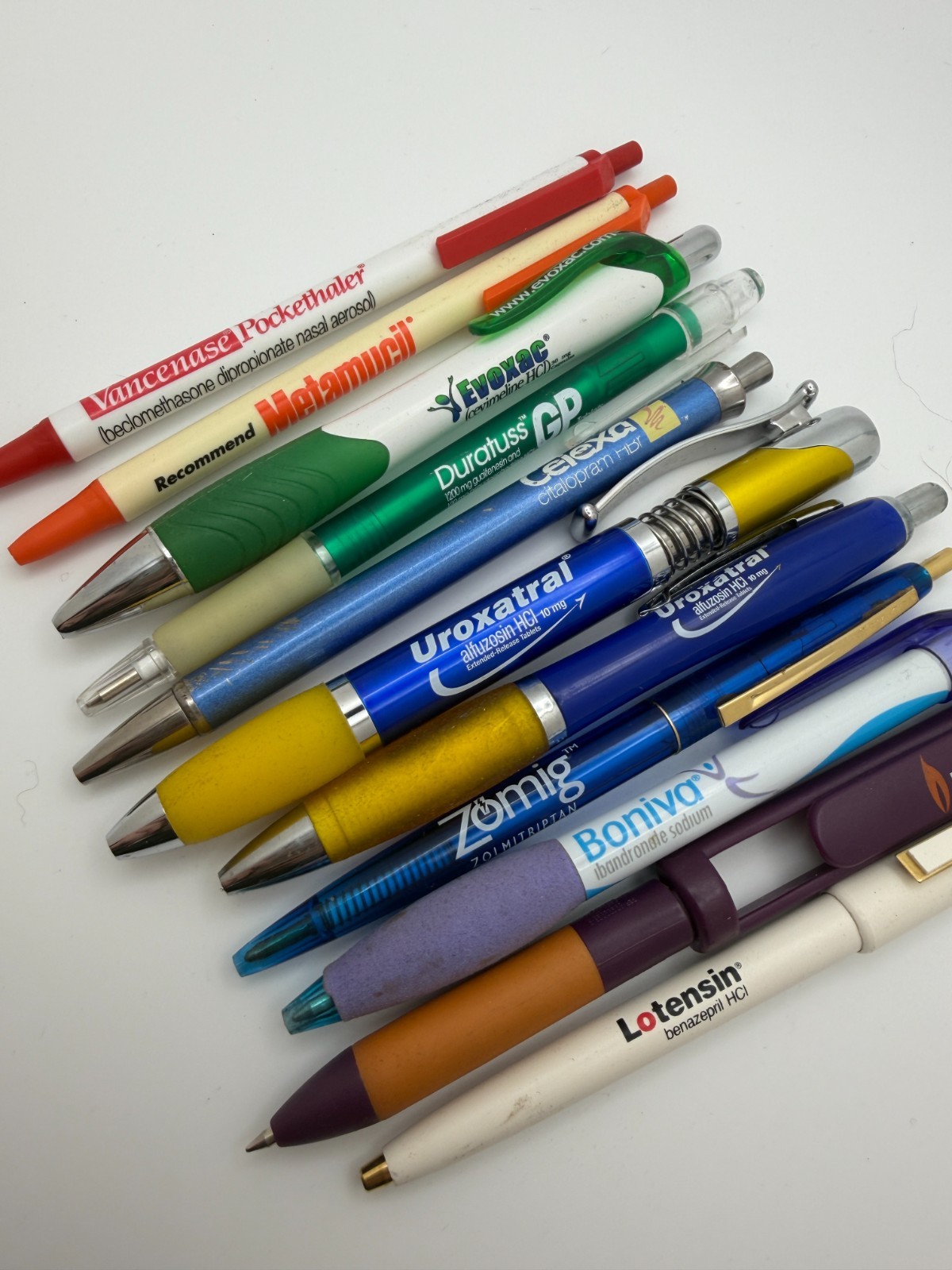 Collection Various RX Pharma Drug Rep Promotional Pen Lot of 11 Tested Working