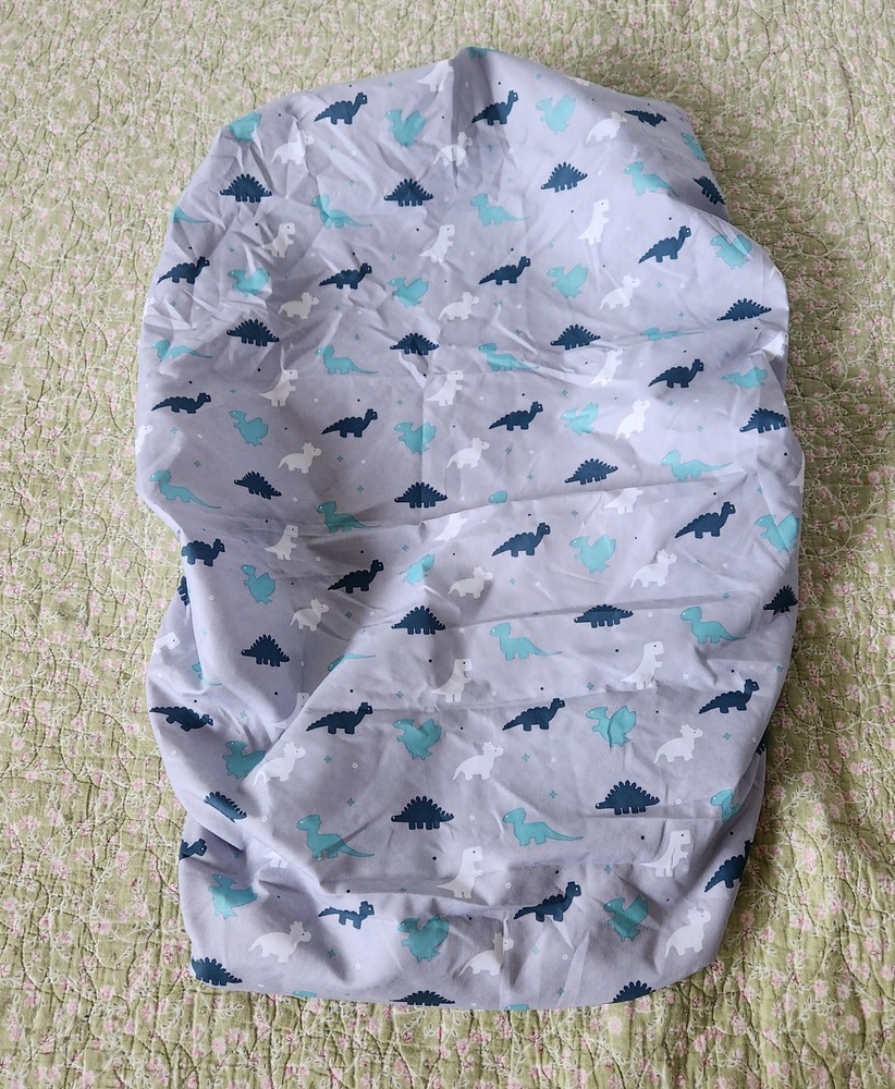 Moses Basket Liner New Grey Dinosaur